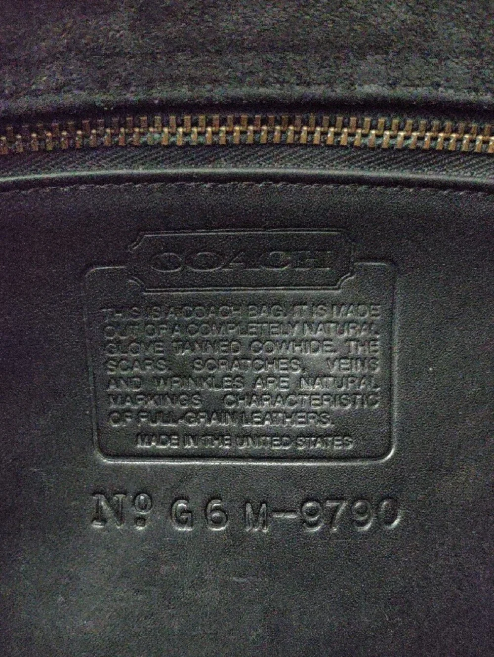Coach smooth black